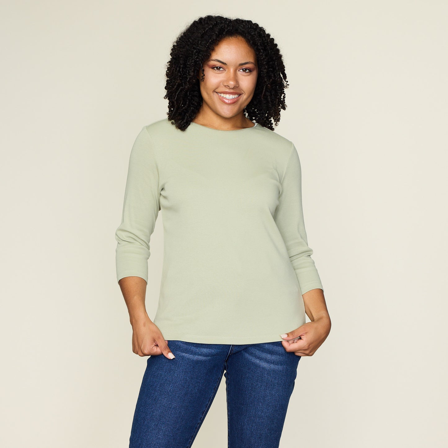 Tea Green Front Detail Missy