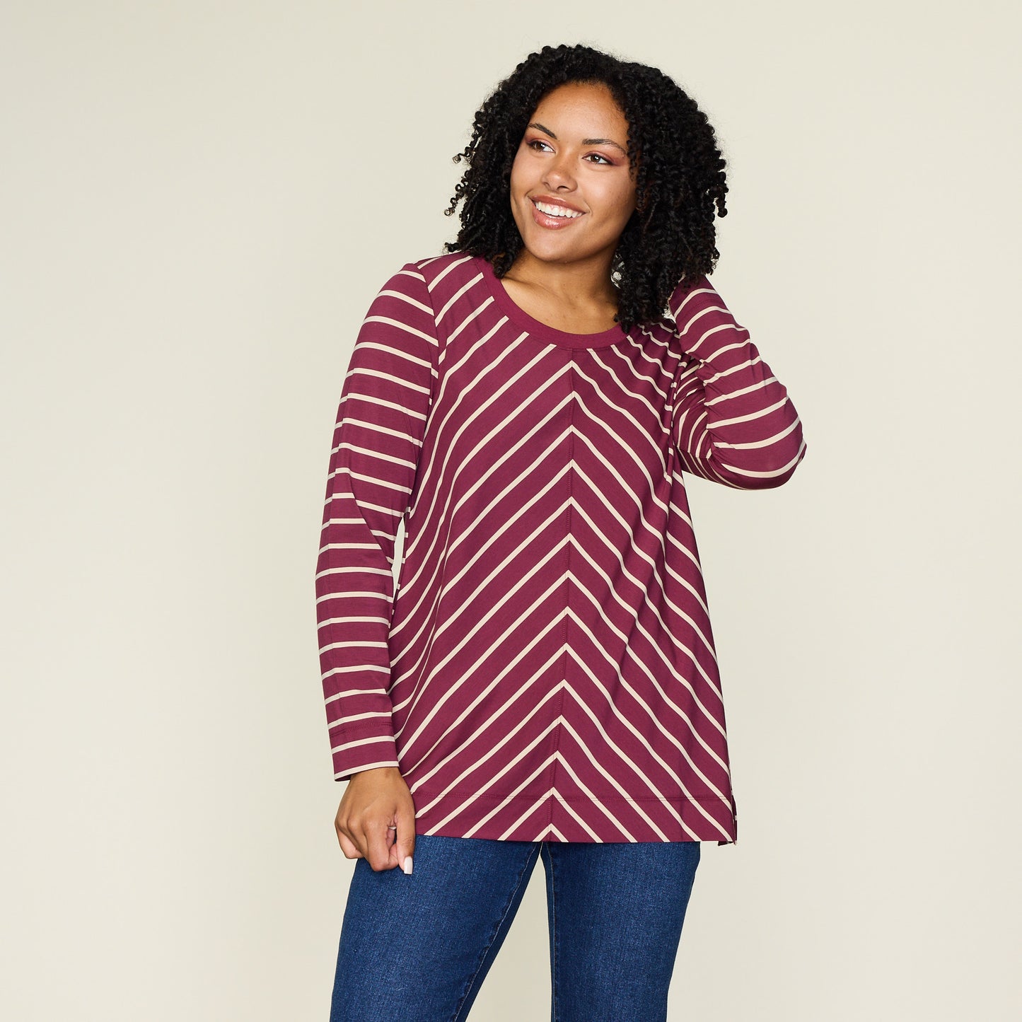 Burgundy Front Detail Missy