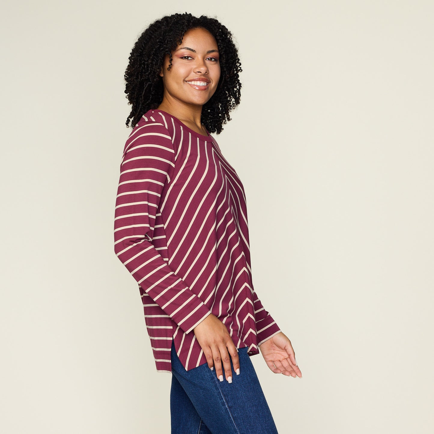 Burgundy Side Detail Missy