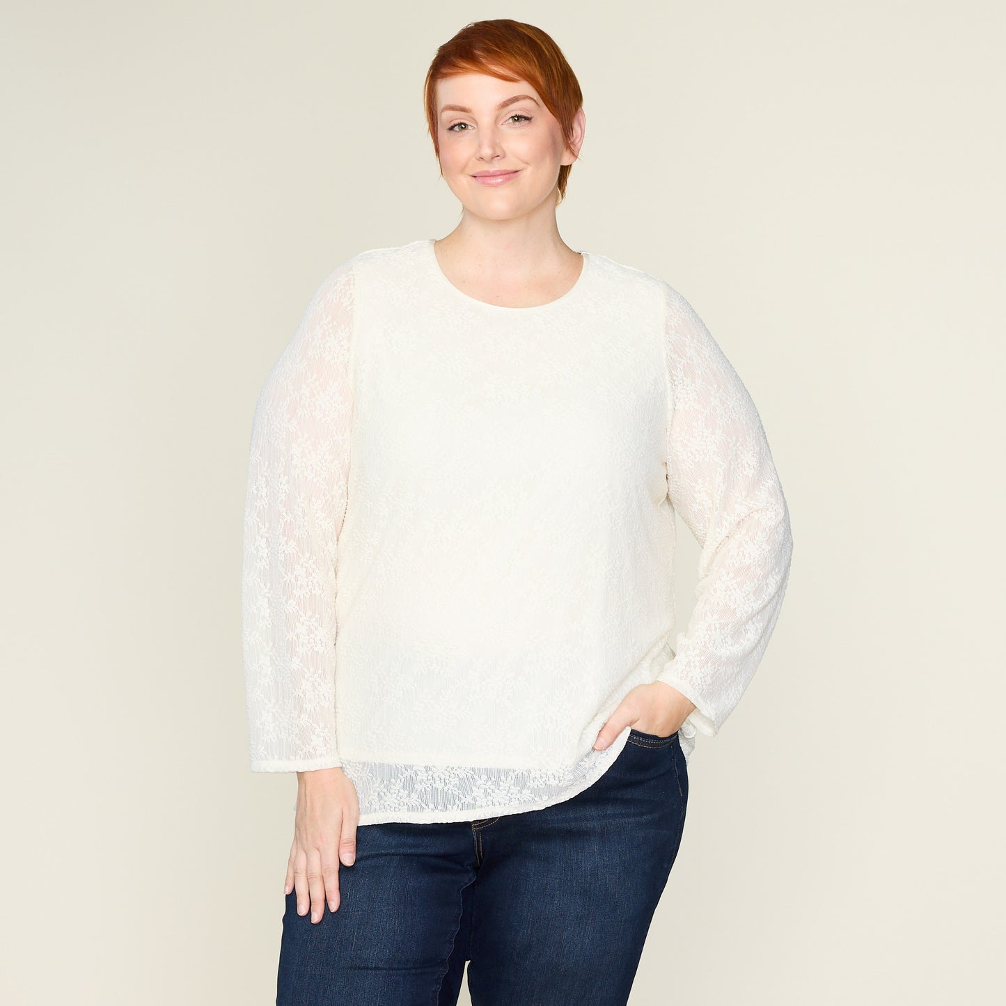 Antique White Front Detail Women