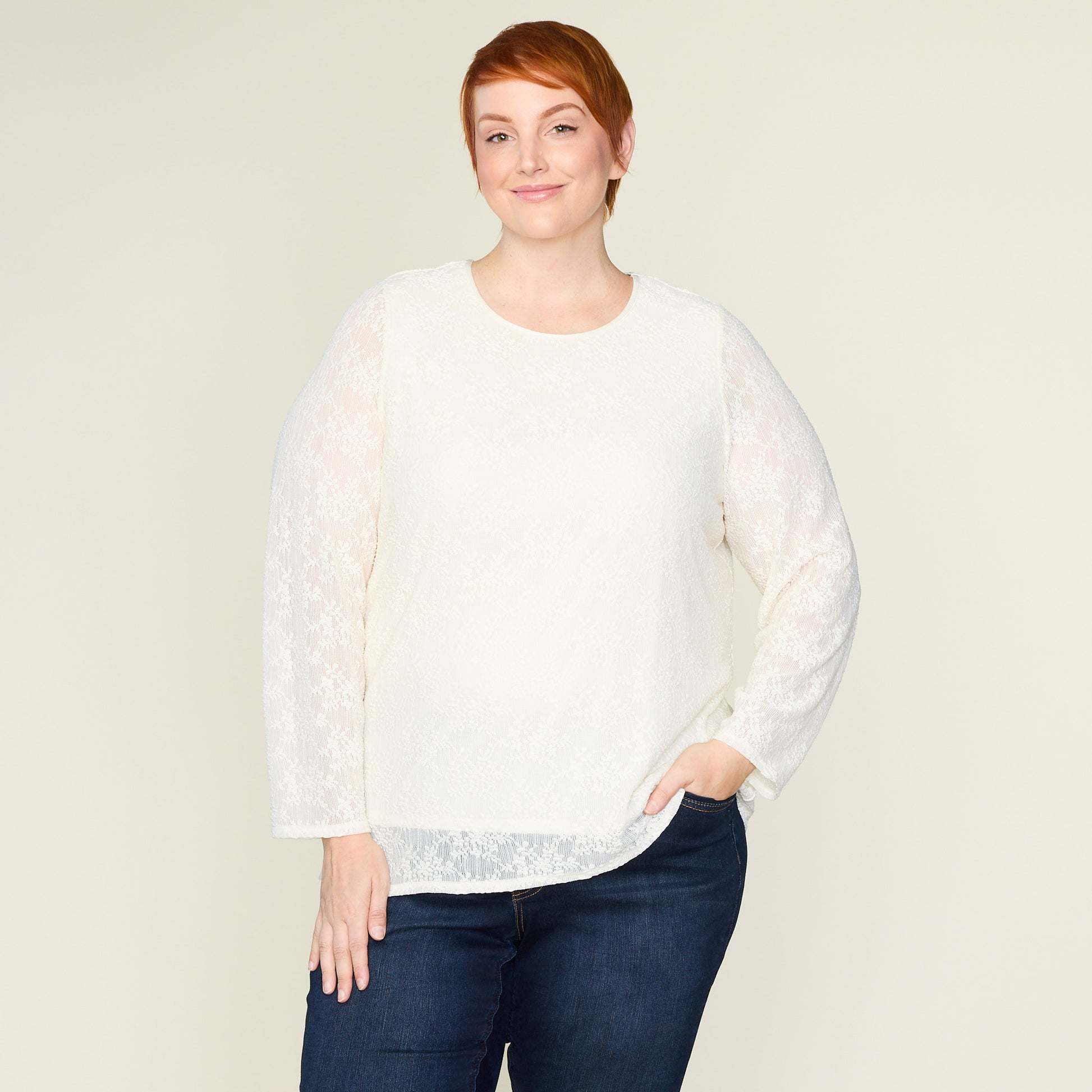 Antique White Front Detail Women