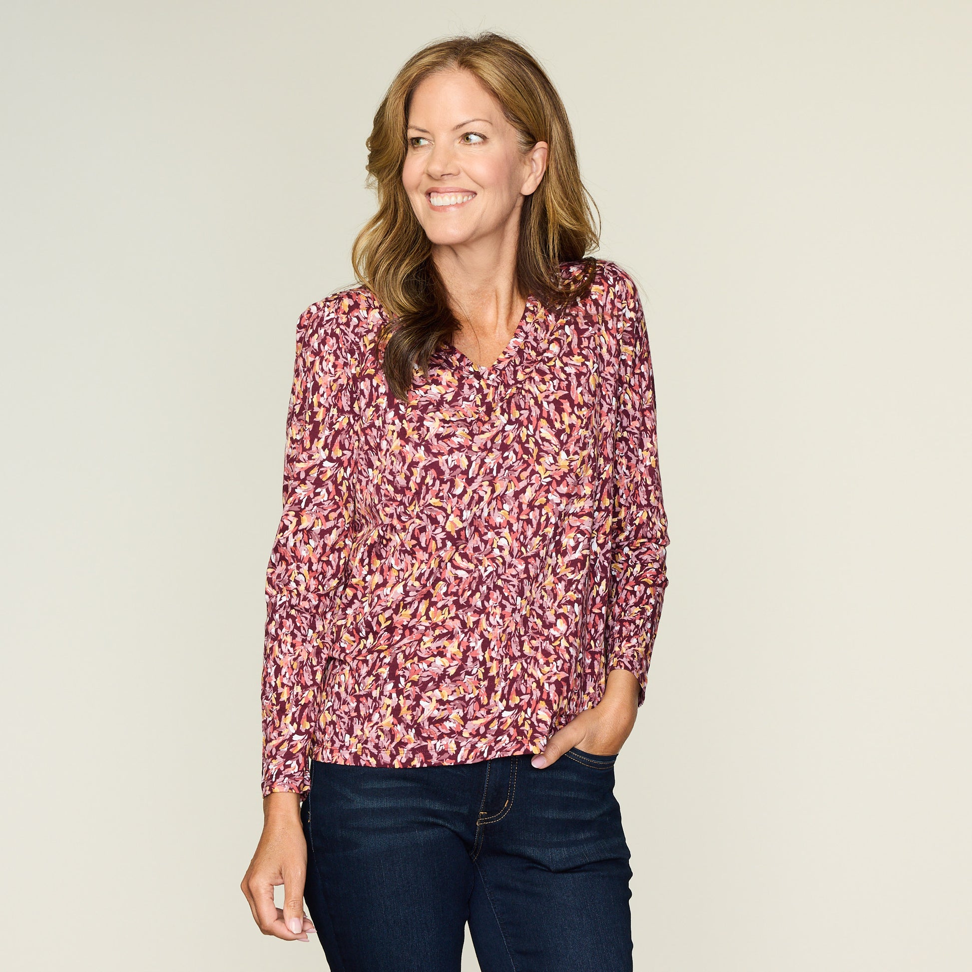 Burgundy Front Detail Missy