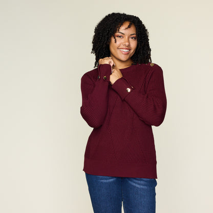 Burgundy Front Detail Missy