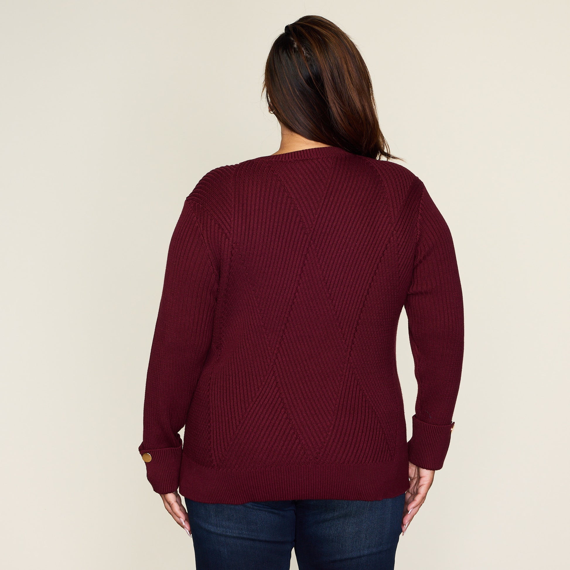 Burgundy Back Detail Women