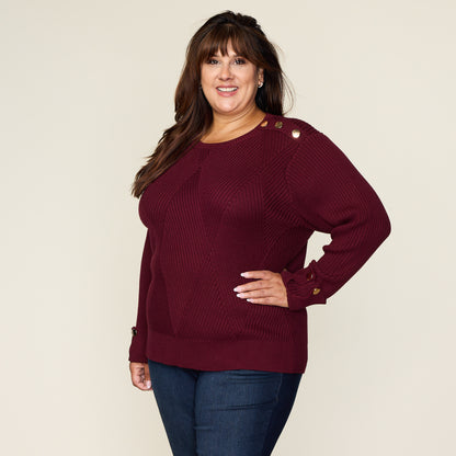 Burgundy Front Detail Women