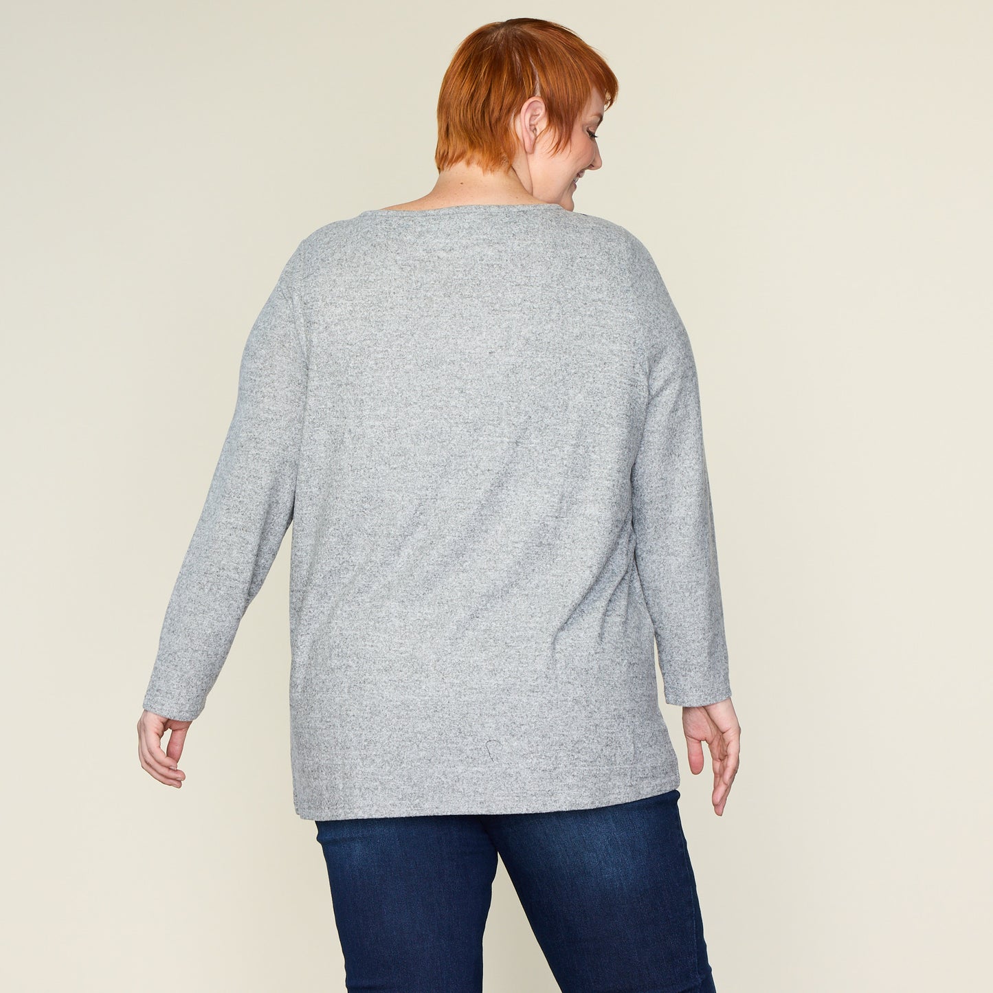 Heather Grey Back Detail Women