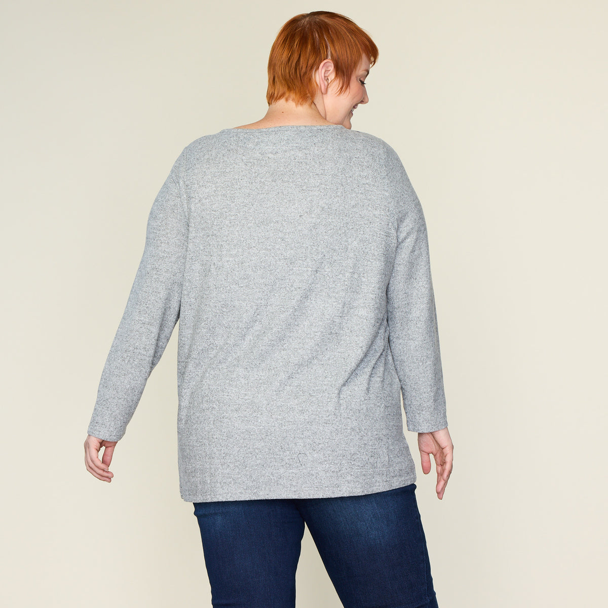 Heather Grey Back Detail Women
