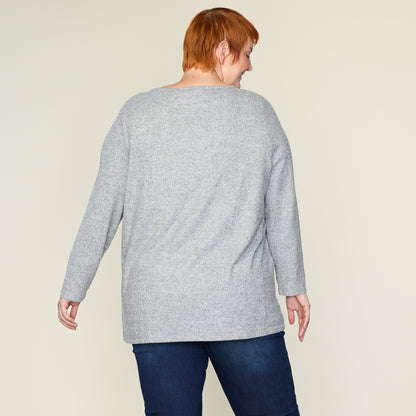 Heather Grey Back Detail Women