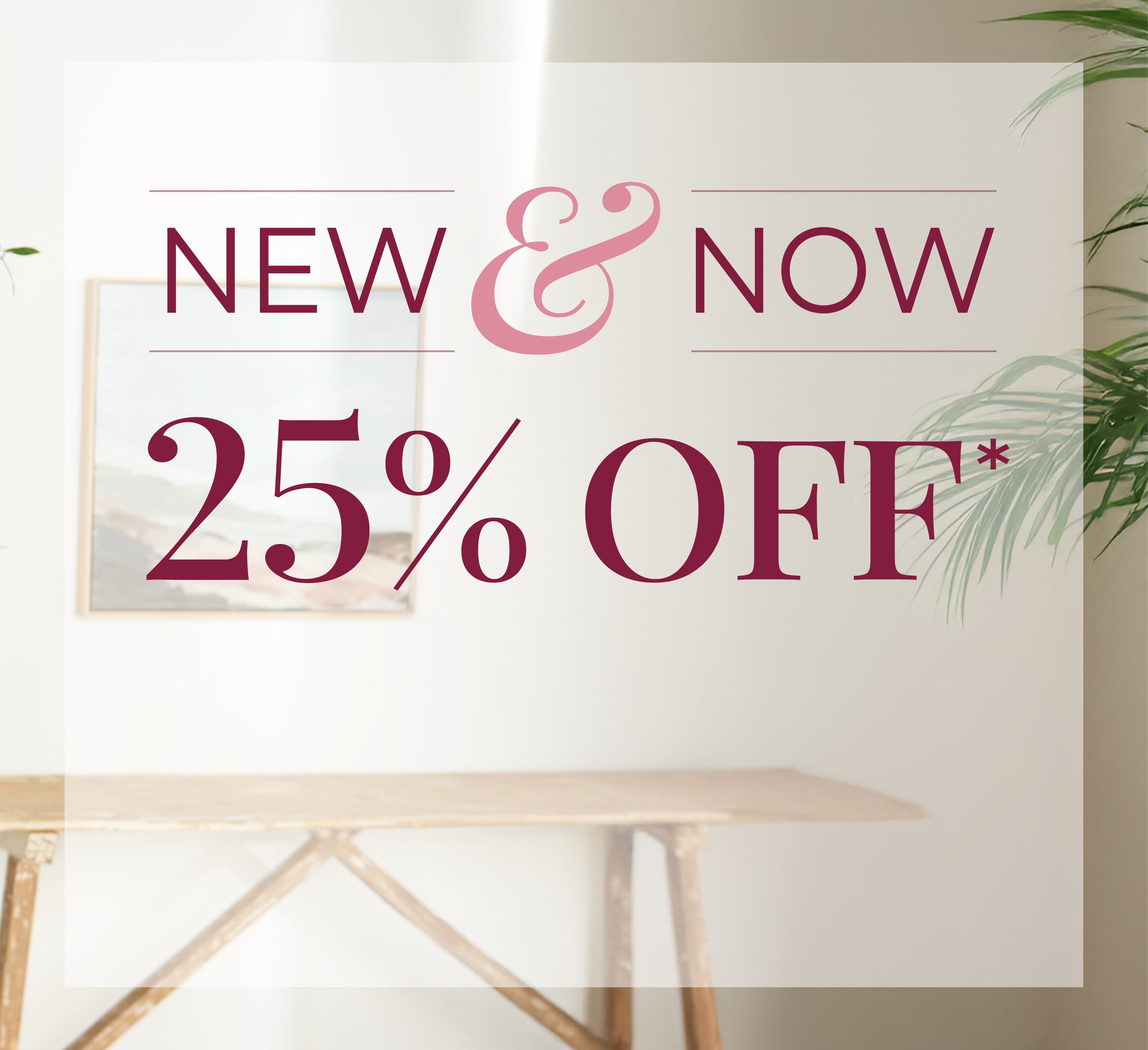 New & Now - 25% Off