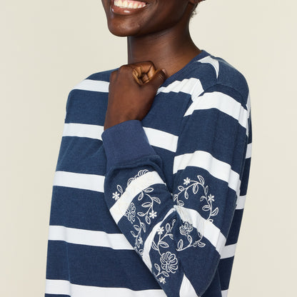Navy Blazer Sleeve Detail Missy
