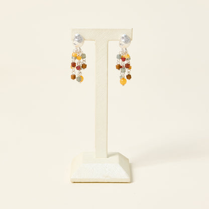 Beaded Drop Stud Earring