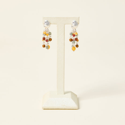 Beaded Drop Stud Earring