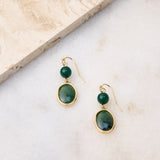Green Dainty Drop Earrings