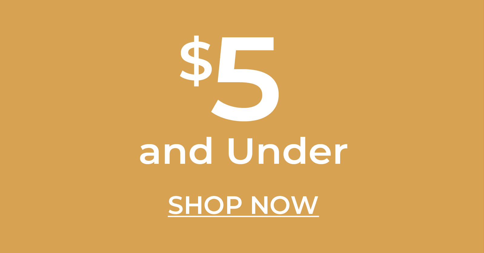 $5 and Under - Shop Now