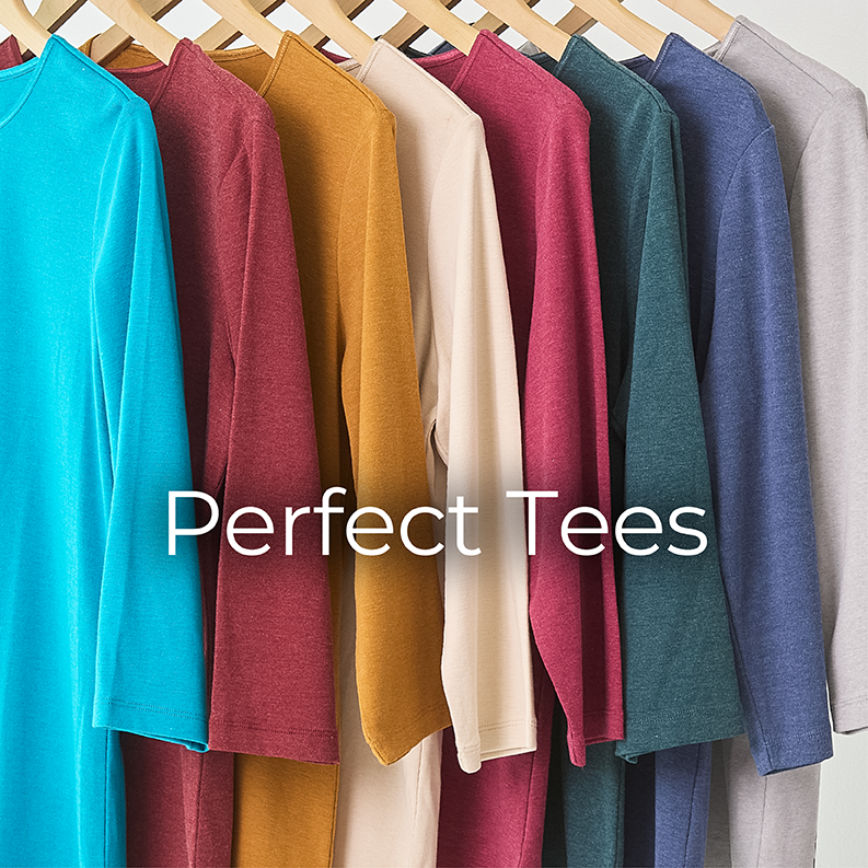 Explore our perfect tees collection! Featuring an assortment of versatile perfect tees.