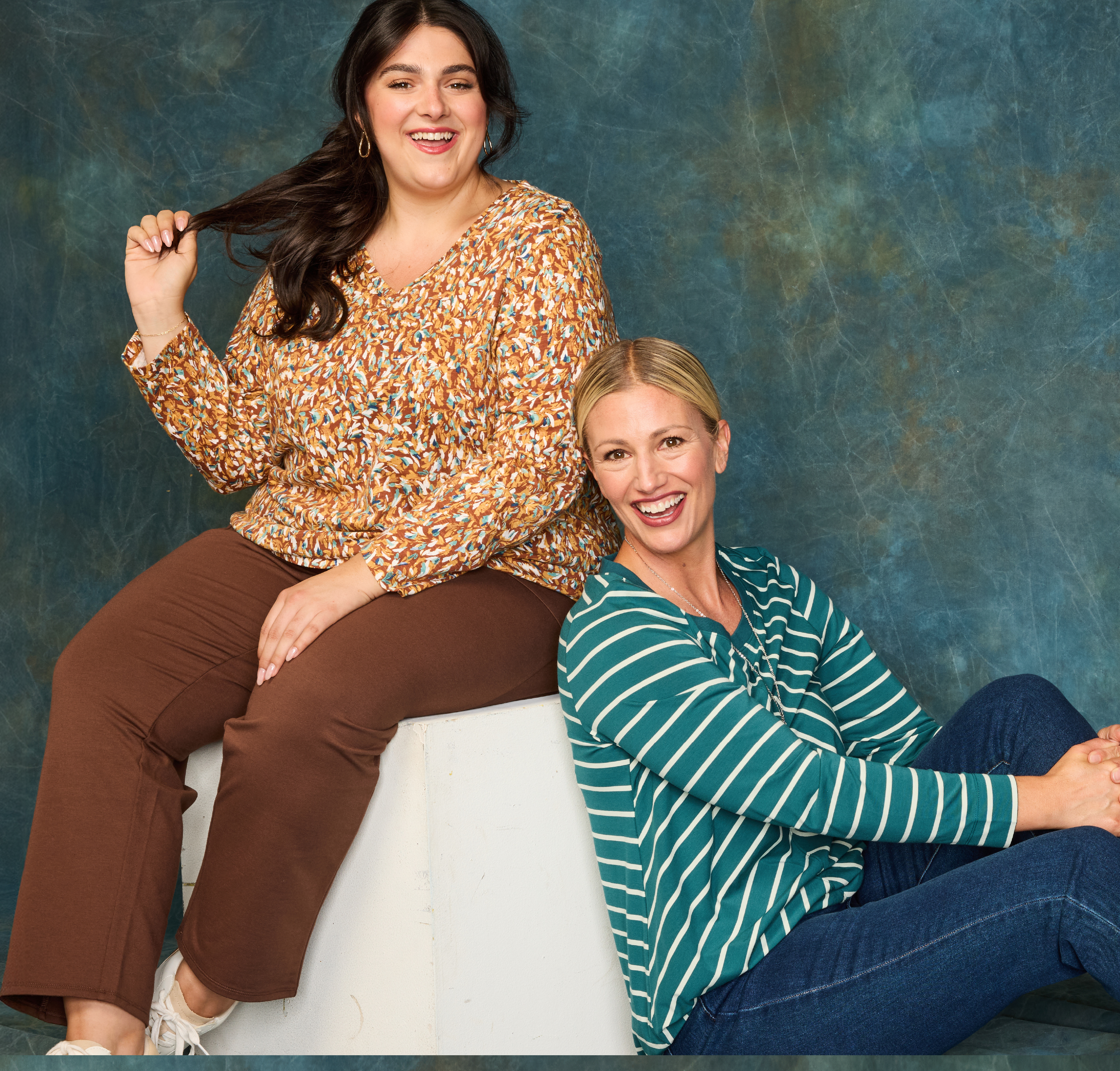 Explore our relaxed restyled collection! Featuring an assortment of comfy and stylish tops and bottoms.