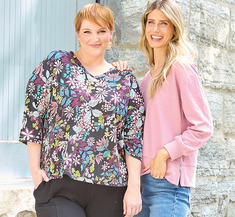 Today Only! FREE SHIPPING. Any Order. No Minimum. + Limited Time! In-Store & Online: 25% Off New Arrivals*exclusions apply. Featuring a floral print tee and pink side zipper top!