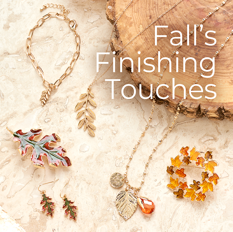 Fall's Finishing Touches. Featuring an assortment of elegant jewelry!