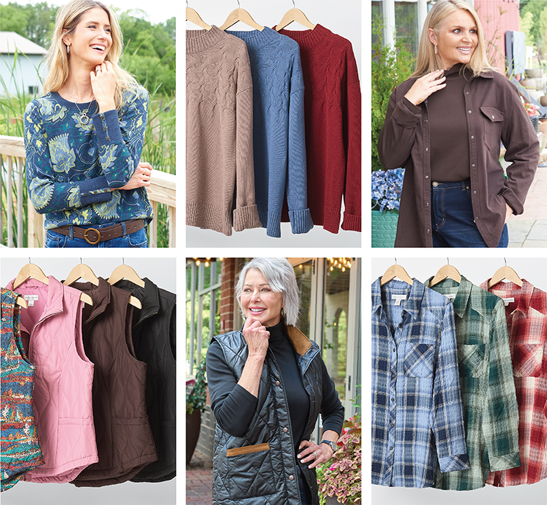 Limited Time! Online Only: Cozy Season Sale - Up to 60% Off Select Styles*exclusions apply. Featuring an assortment of cozy tops!