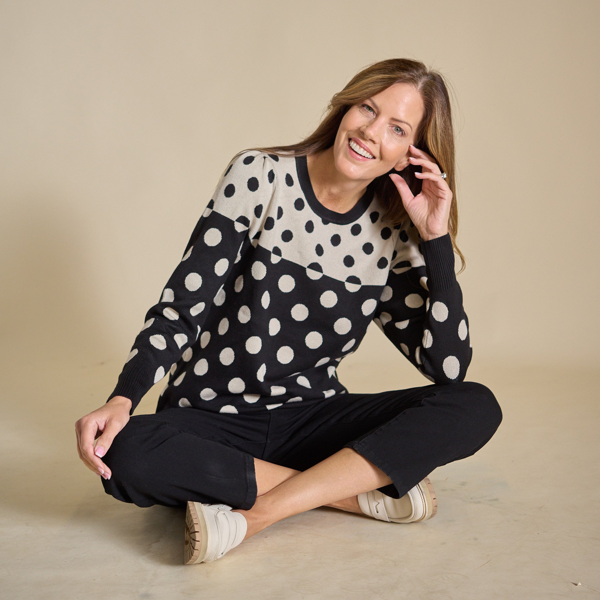 Mixed Polka Dot Sweater – Christopher & Banks