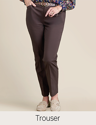 Explore our trousers! Featuring a brown trouser.