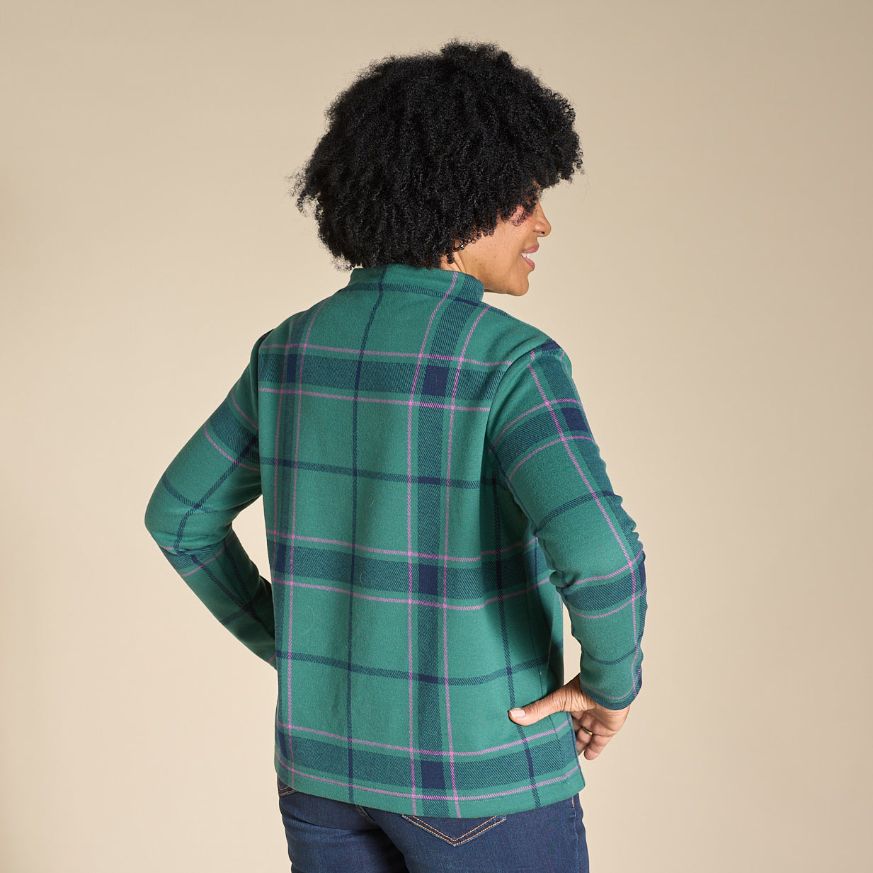 Plaid Long Sleeve Mock Neck Top – Christopher & Banks