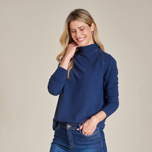 Navy Blazer Front Detail Missy