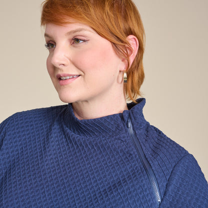 Navy Blazer Close Up Detail Women