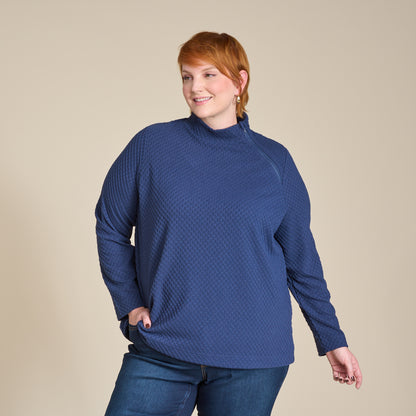 Navy Blazer Front Detail Women