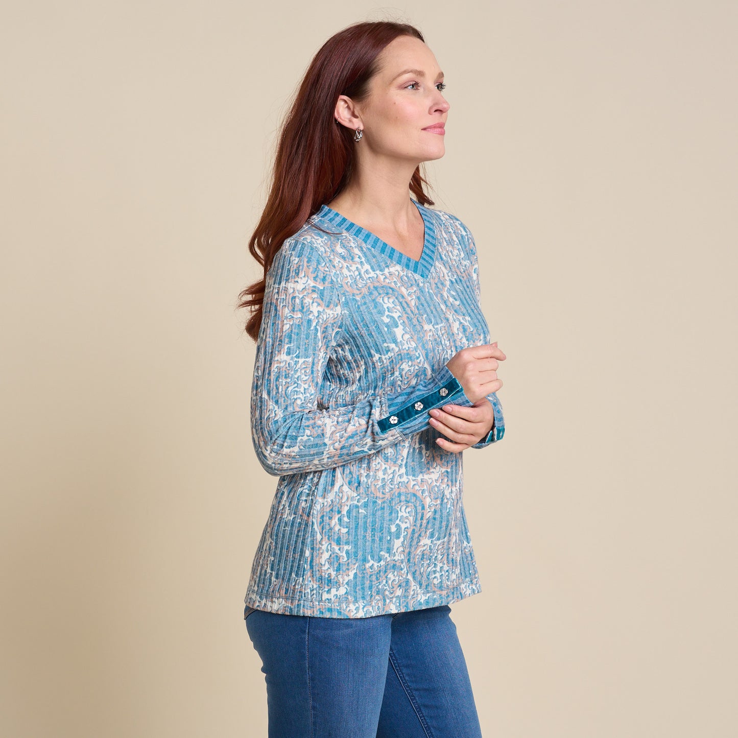 Illusion Teal Side Detail Missy