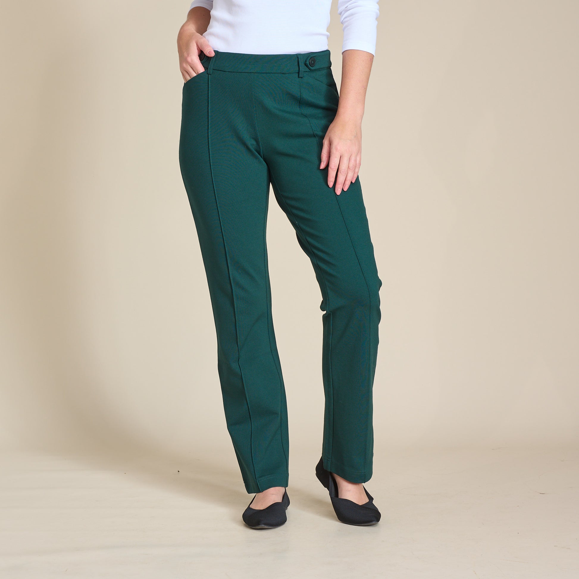 Signature Slimming Shaped Fit Ponte Boot Cut Pant SYRAH / M Signature Slimming Shaped Fit Ponte Boot Cut Pant SYRAH / M