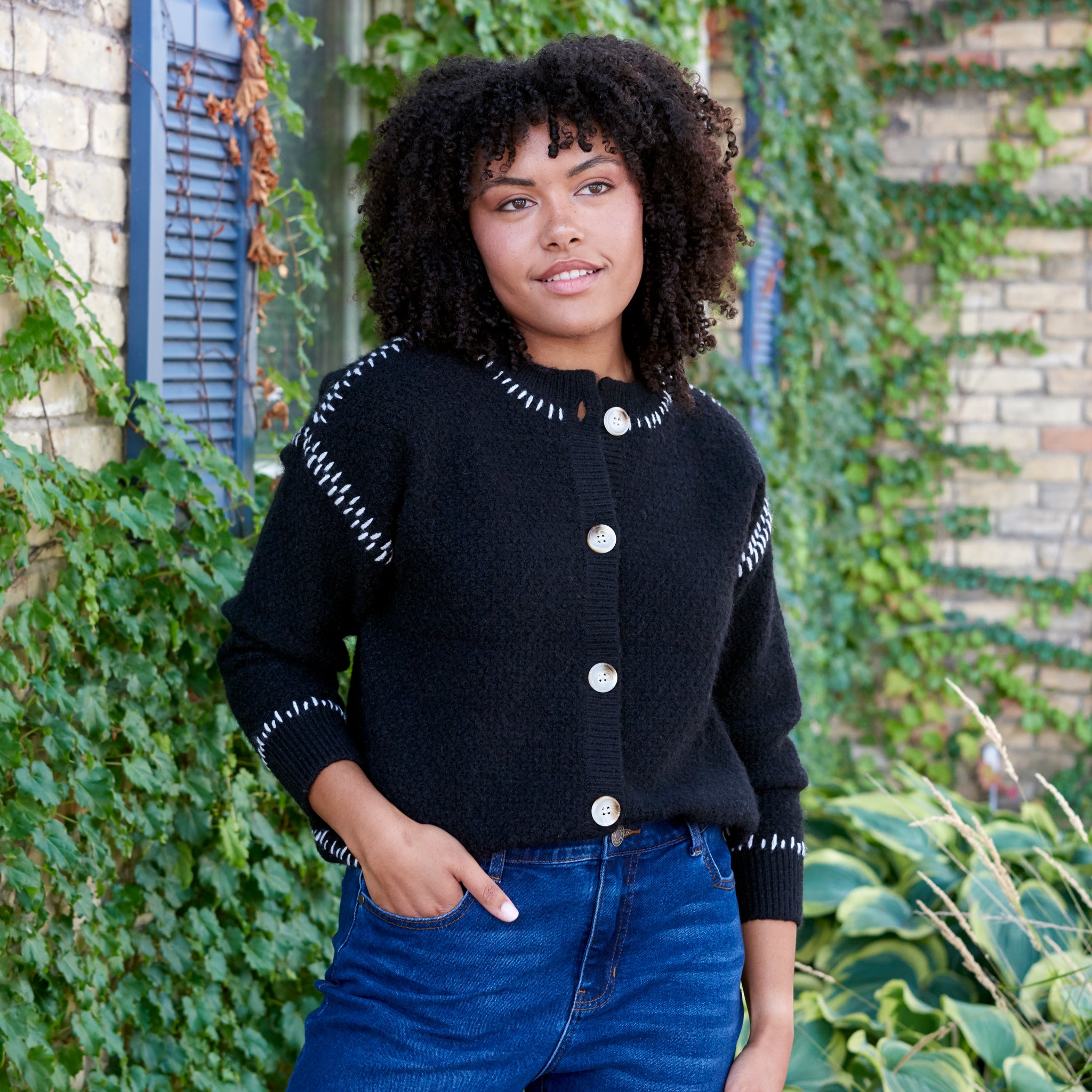 Whipstitch Button Front Cardigan – Christopher & Banks