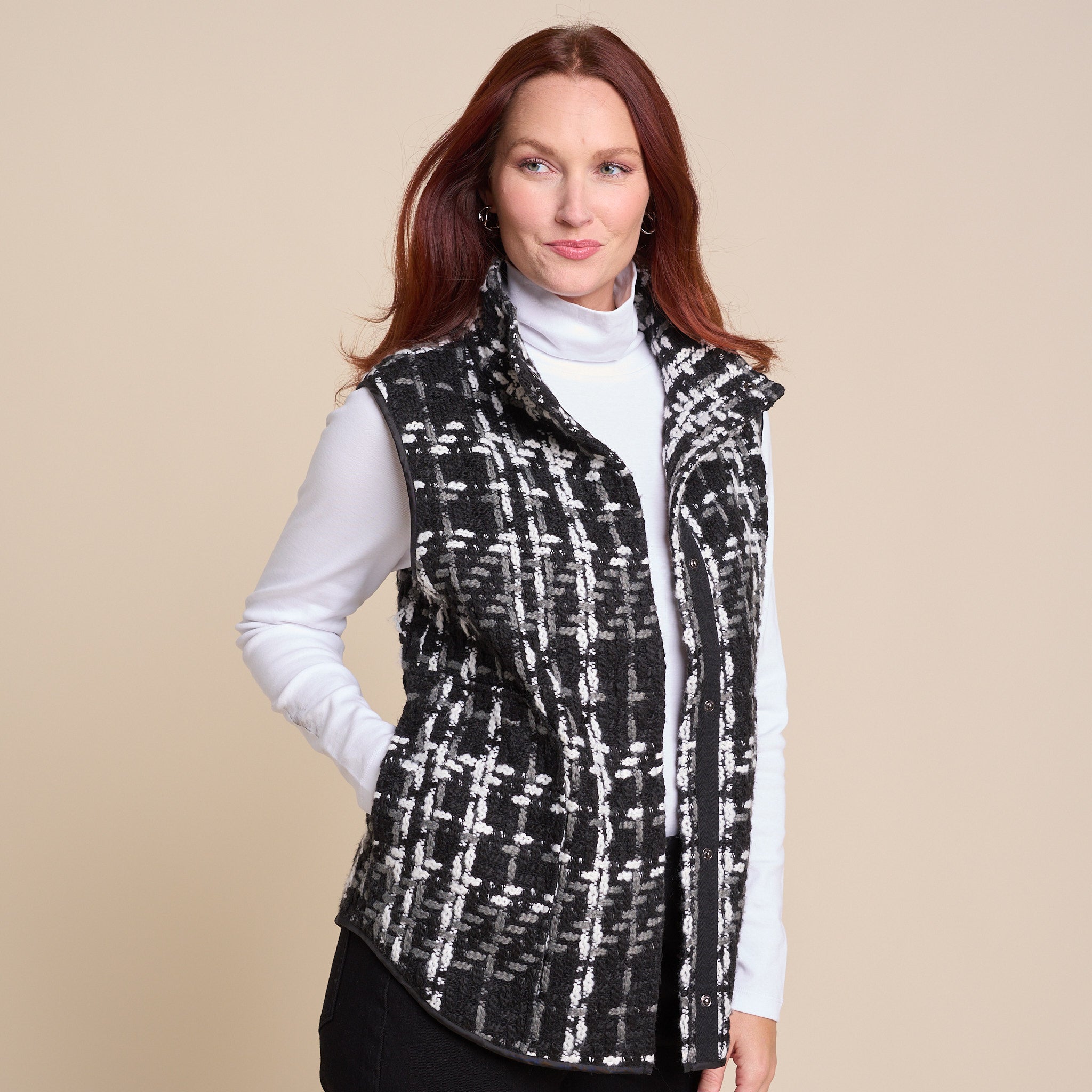 Textured Tweed Vest – Christopher & Banks