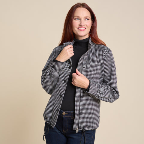 Houndstooth Printed Jacket – Christopher & Banks
