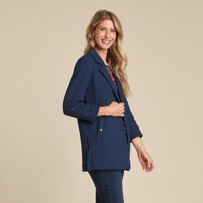 Navy Blazer Side Detail Missy