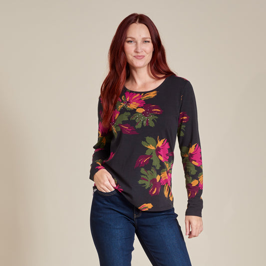 Black Multi Front Detail Missy