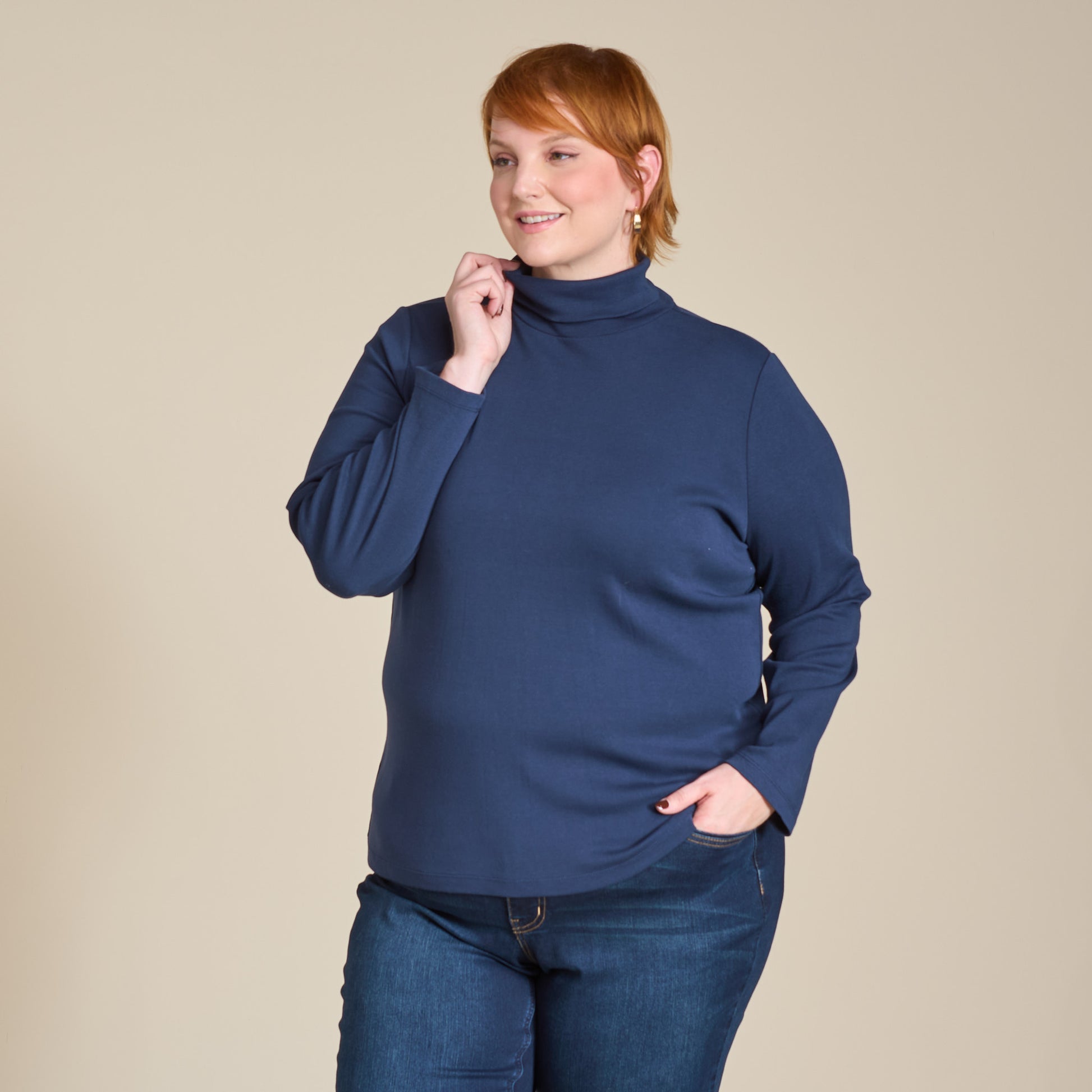 Navy Blazer Front Detail Women