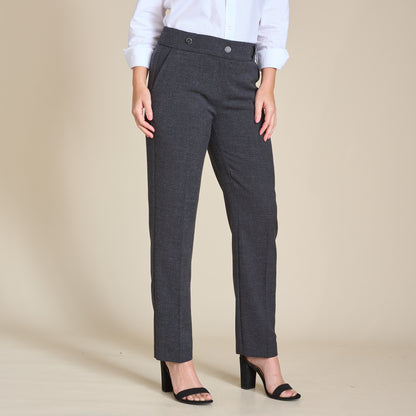 Charcoal Heather Front Detail Missy