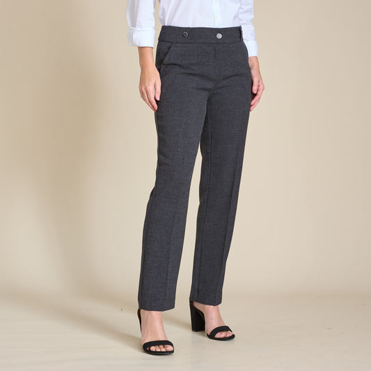Charcoal Heather Front Detail Missy