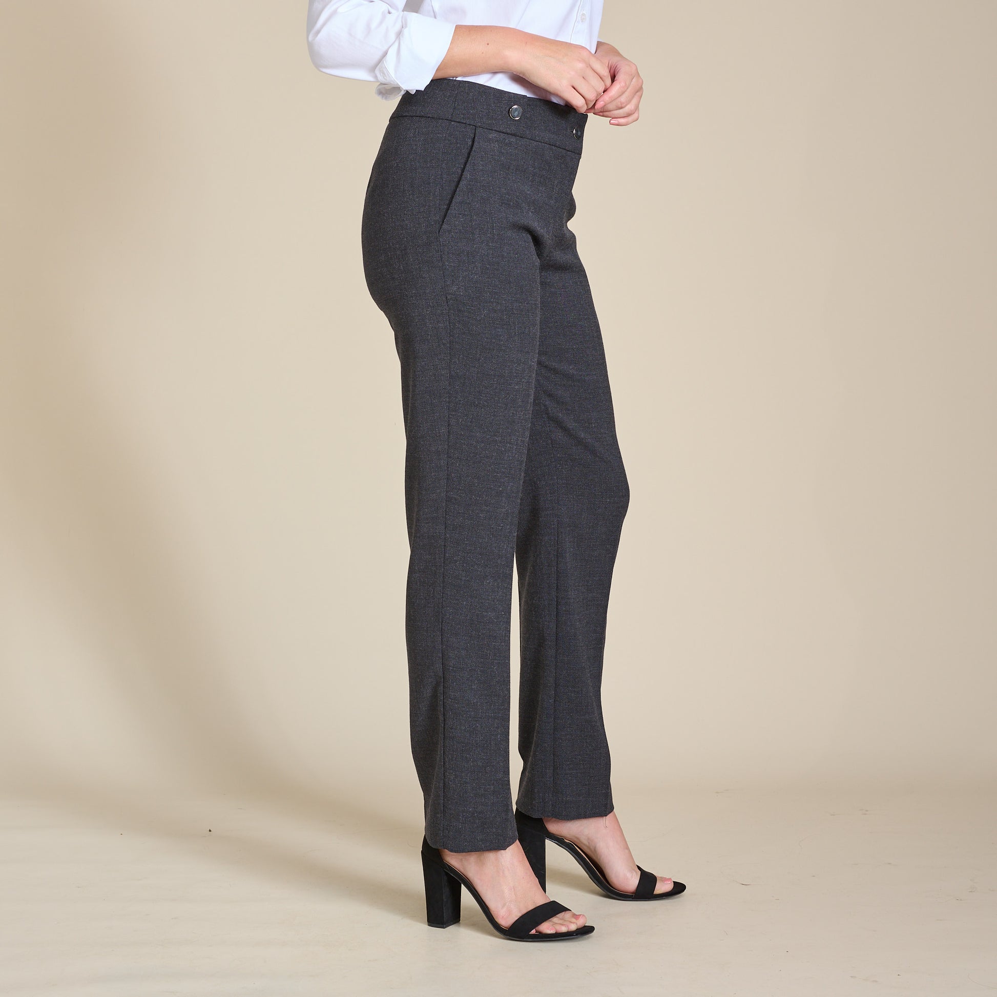 Charcoal Heather Side Detail Missy