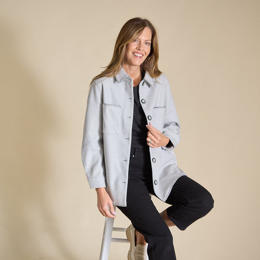 Heather Grey Front Detail Missy