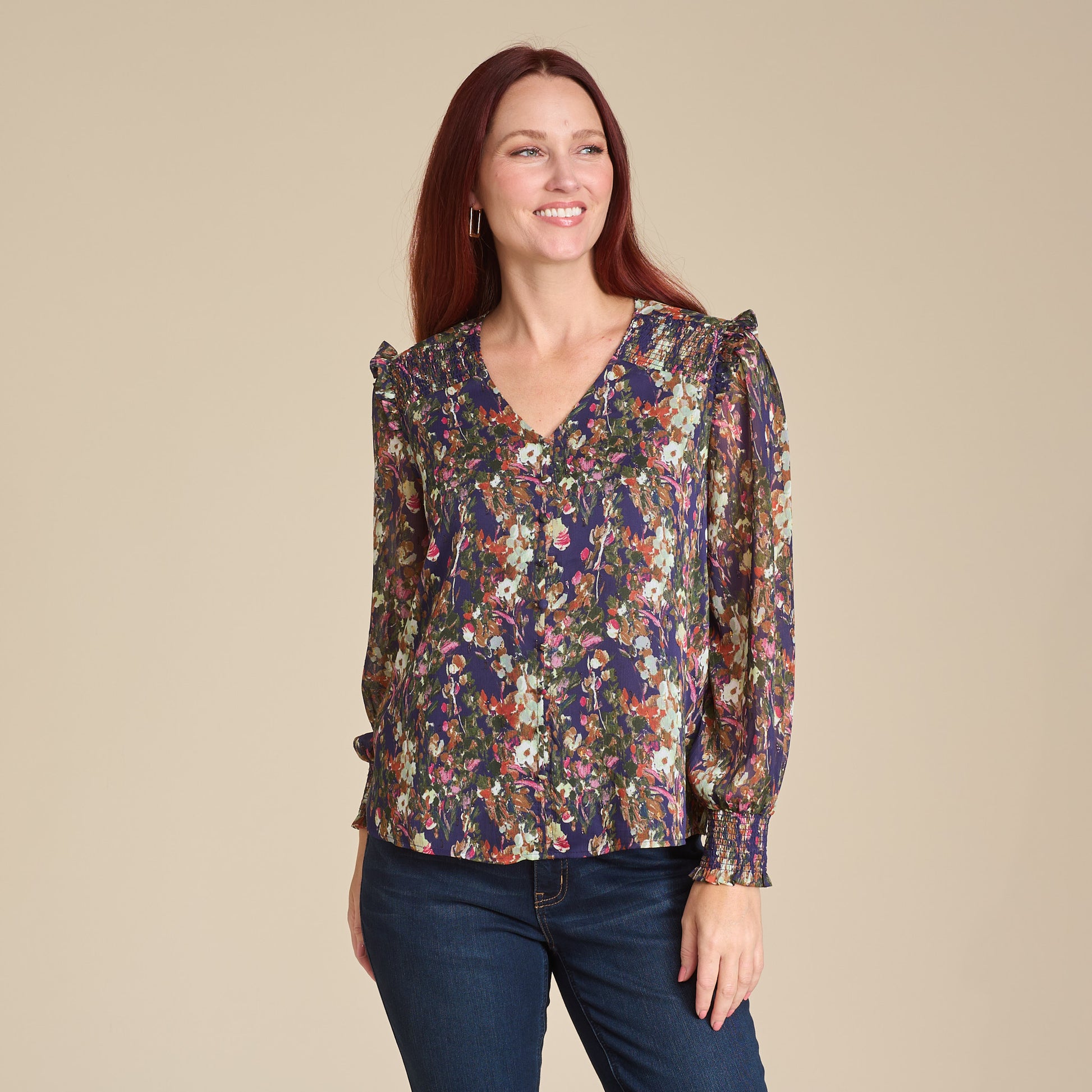 Navy Blazer Front Detail Missy