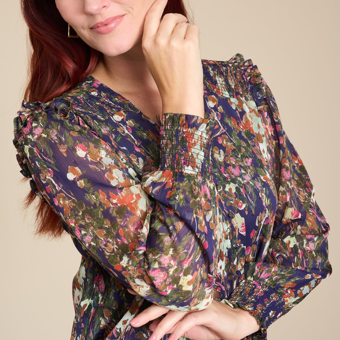 Navy Blazer Sleeve Detail Missy