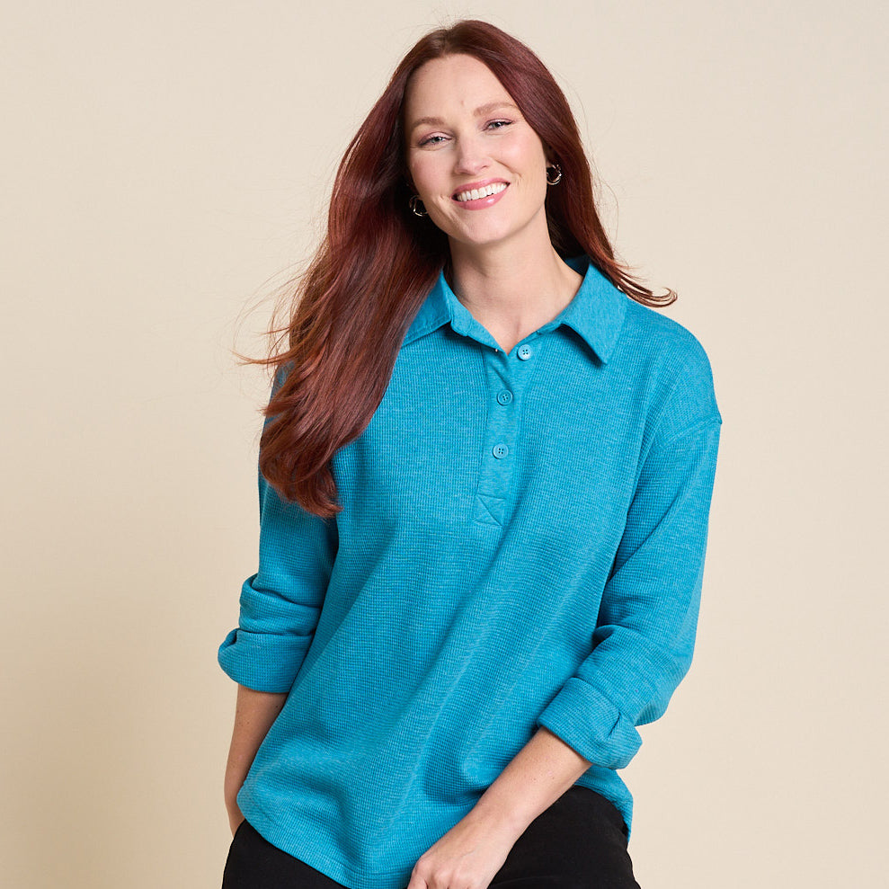 Illusion Teal Front Detail Missy