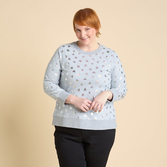 Heather Grey Front Detail Women