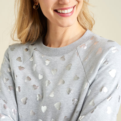 Heather Grey Neckline Detail Missy