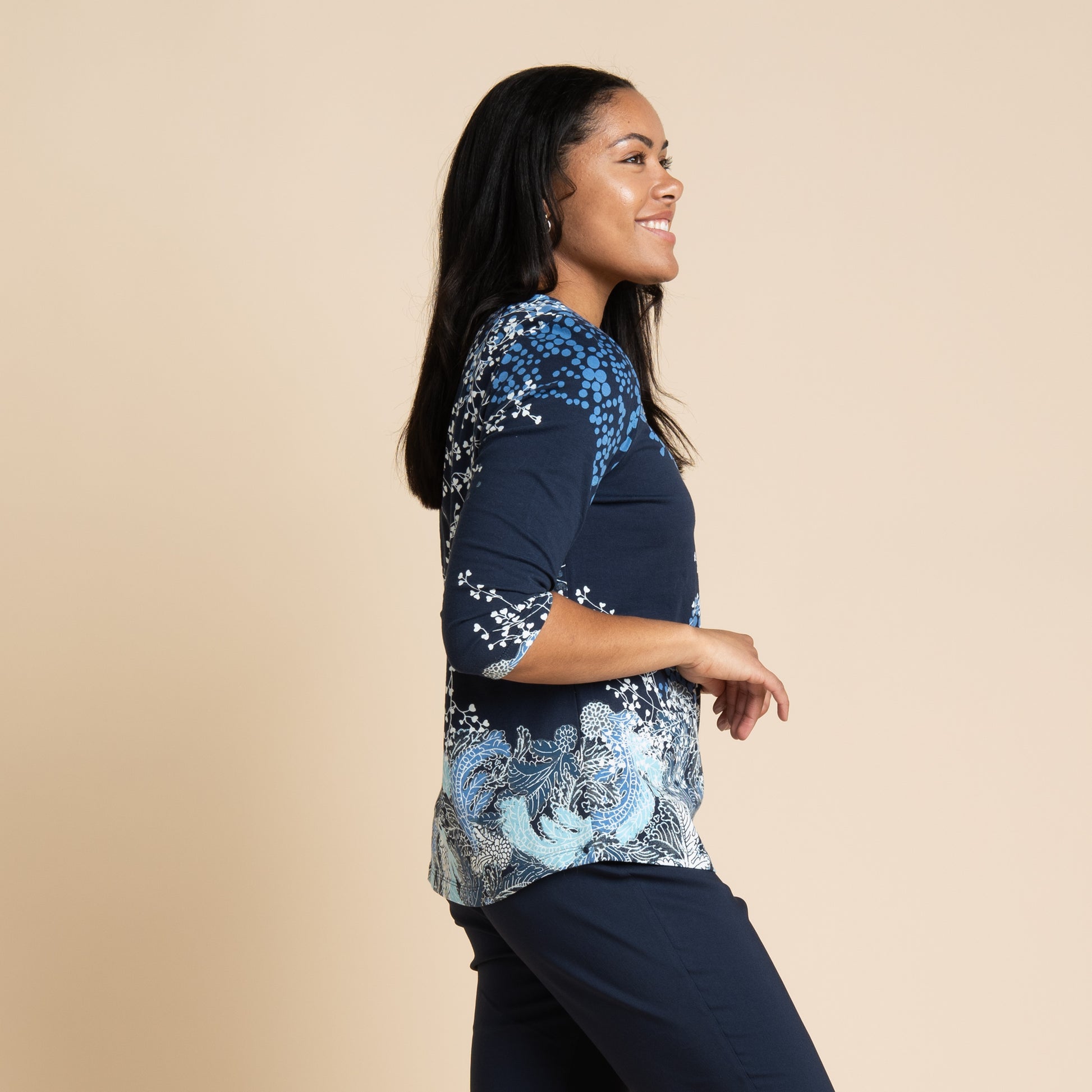 Navy Blazer Side Detail Missy