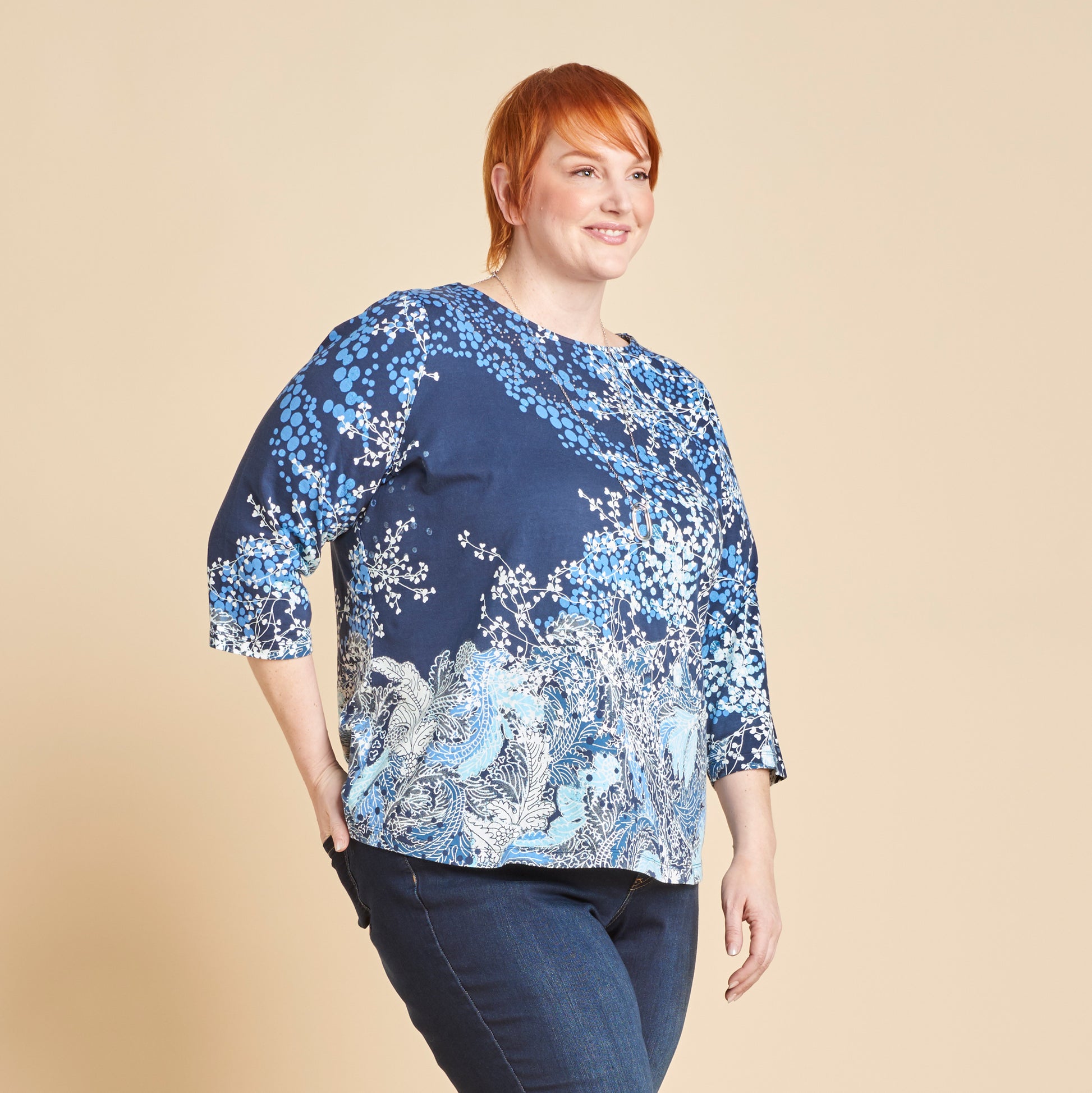Navy Side Detail Women