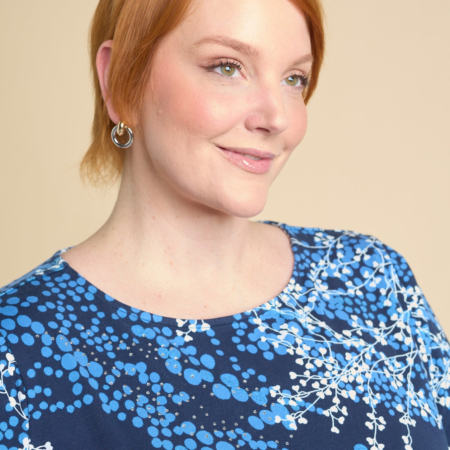 Navy Neckline Detail Women