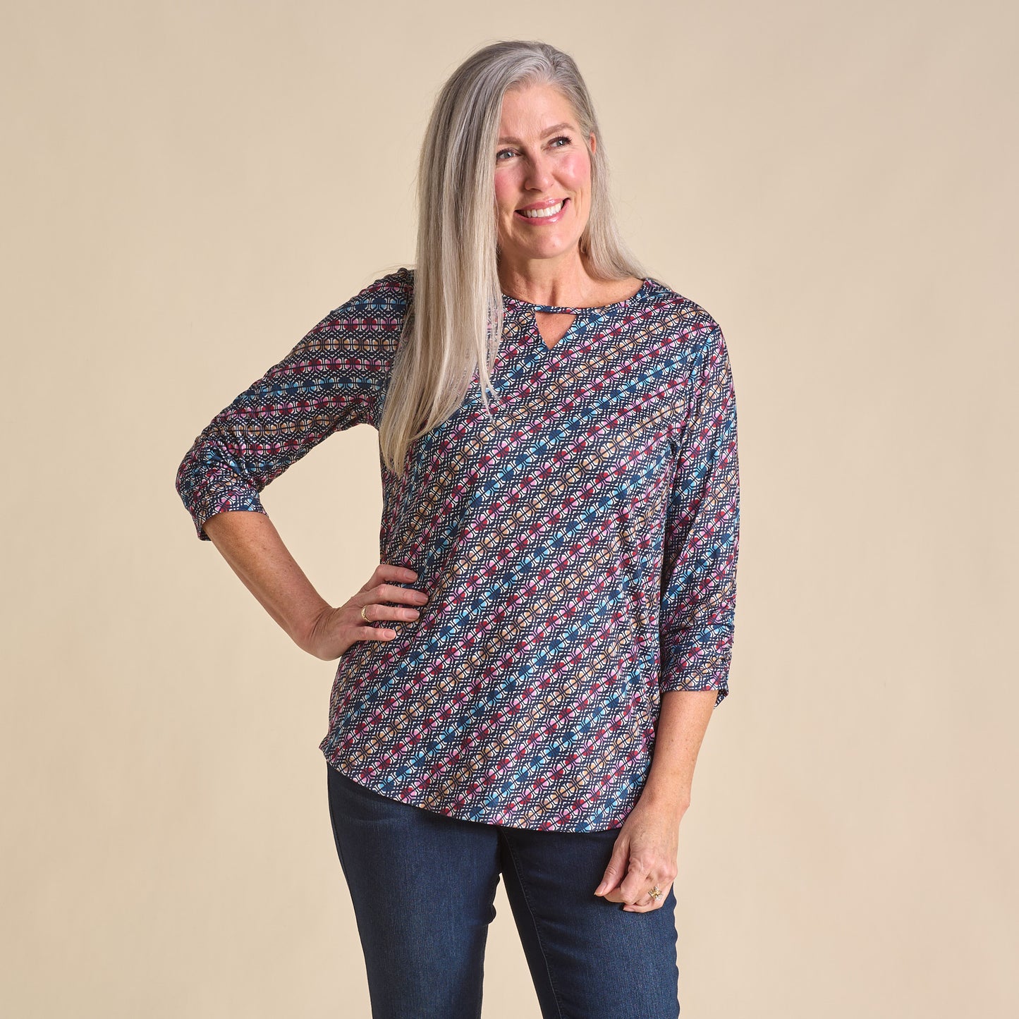 Blue Multi Front Detail Missy